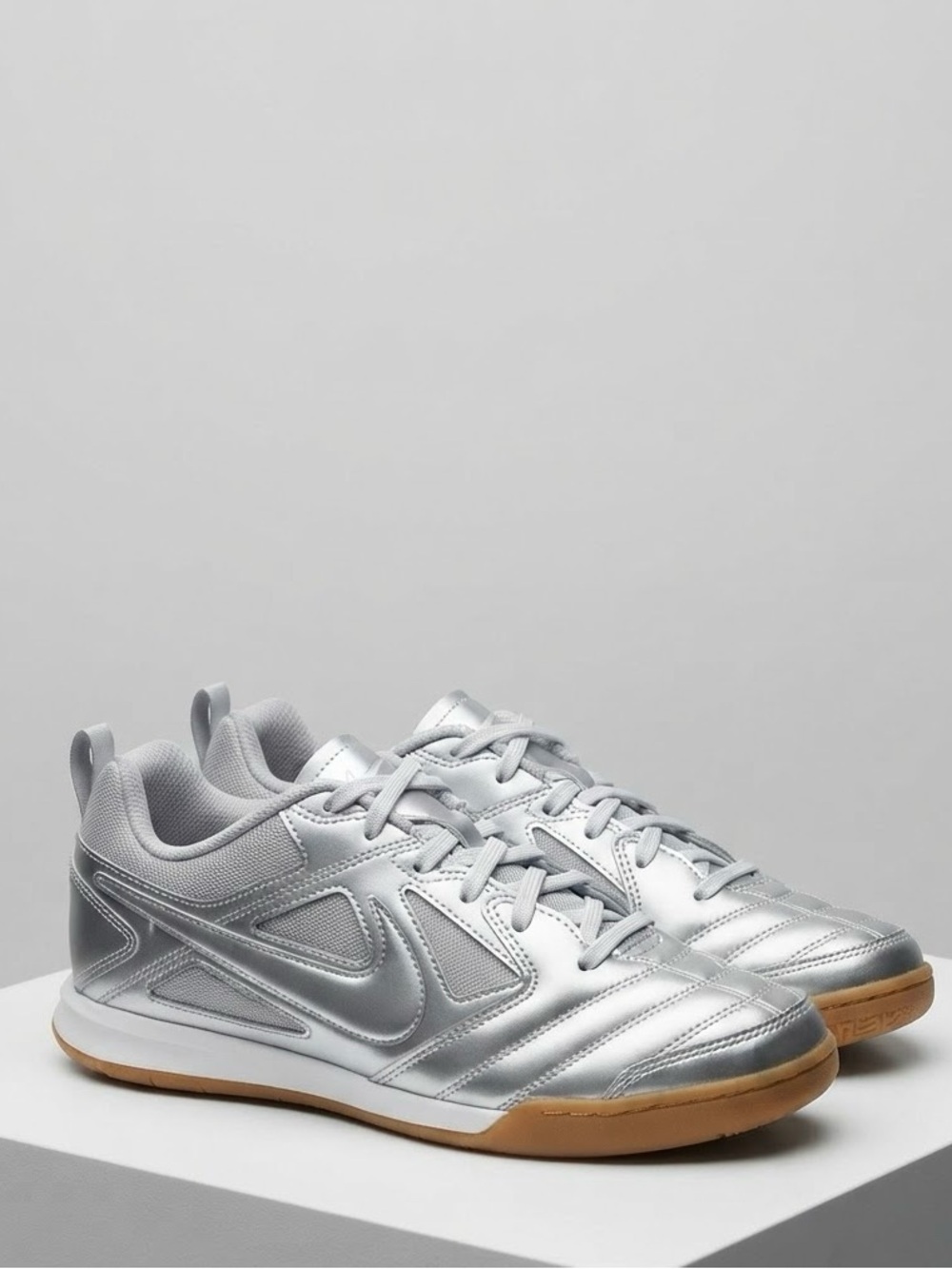 Nike Kids Silver Indoor Soccer Sneakers